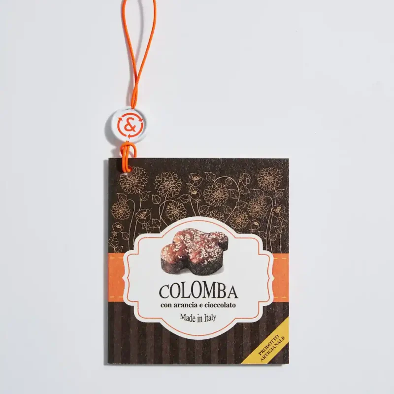 Cartellino a tre ante colomba