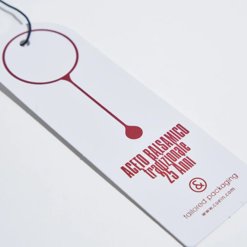 Cartellino opaco con stampa a caldo