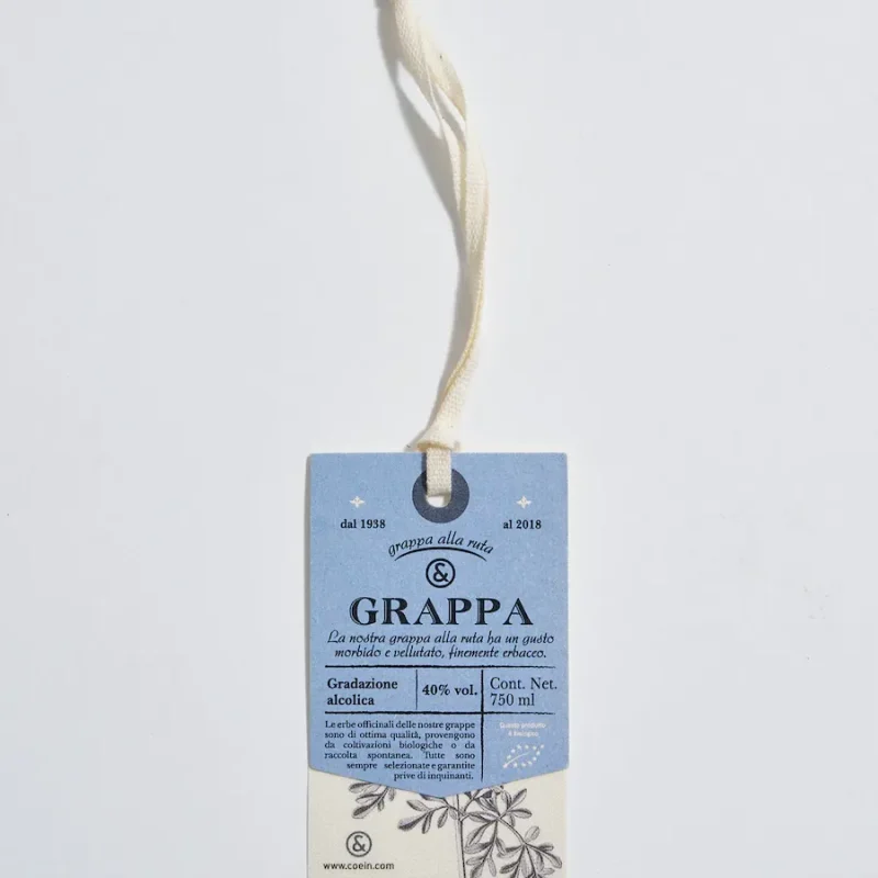 Cartellino stampato e fustellato su tela