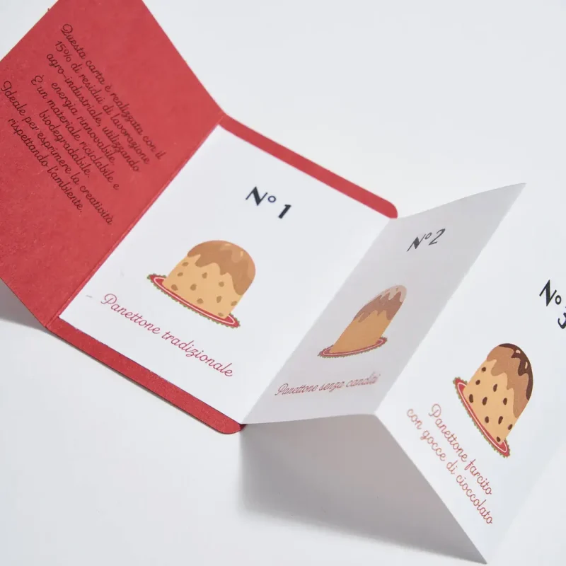 Mini leaflet illustrazione panettone